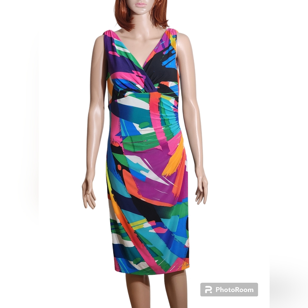 Ralph Lauren Dress Artsy Multi-Colored Size 6